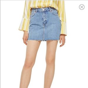 TOPSHOP Denim High Rise Mini Skirt